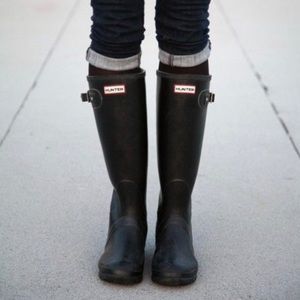 Last chance — Tall Black Matte Hunter Boots Sz 7